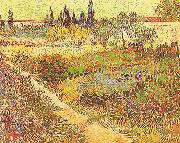 Vincent Van Gogh Garden in Bloom, Arles oil painting artist